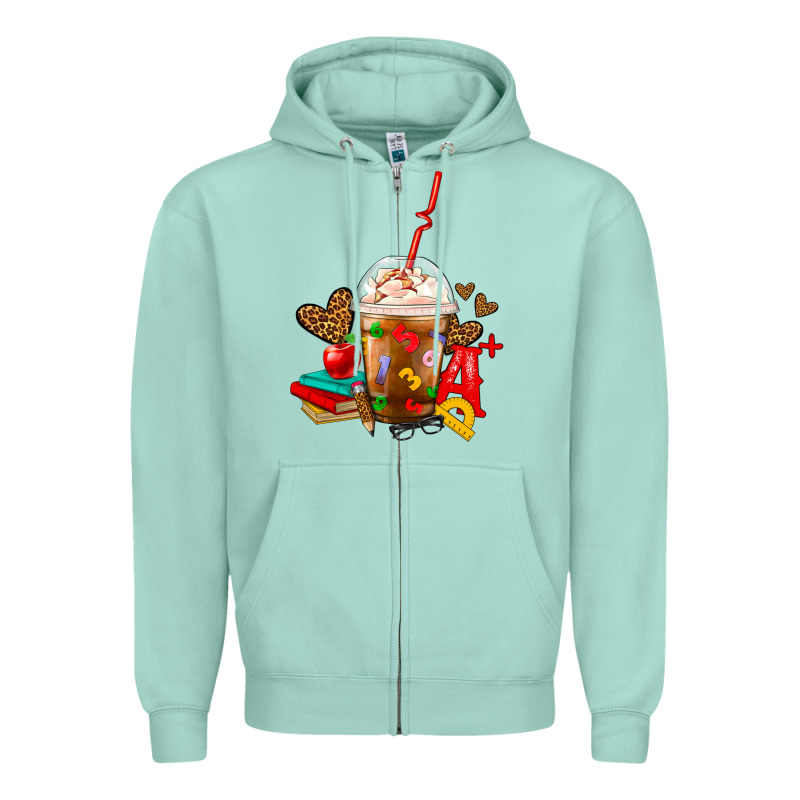 Teacher Frappe Coffee Zipper Hoodie by FaDigitalArtStudio | Teevron