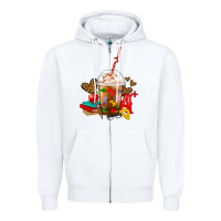 White teacher frappe coffee Zipper Hoodie - FaDigitalArtStudio