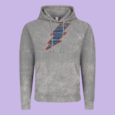 Western Orange Border Aztec Lightning Vintage Hoodie Designed By Bettercallsaul