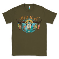 Army Green Wild Heart Classic Tee - JahusDesignShop
