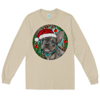 Mushroom Frenchie Christmas Long Sleeve Tee - RanaPortraitStore