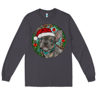 Smoke Frenchie Christmas Long Sleeve Tee - RanaPortraitStore