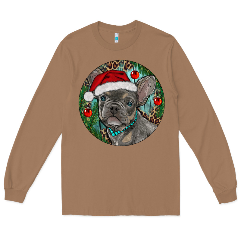 Frenchie Christmas Long Sleeve Tee by RanaPortraitStore | Teevron