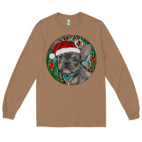 Toasted Coconut Frenchie Christmas Long Sleeve Tee - RanaPortraitStore