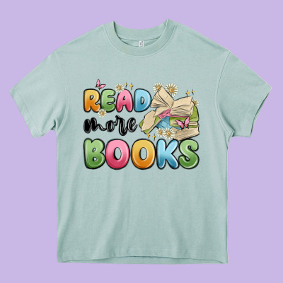 Read More Books Heavy Core Tee Designed By Maliassmallbusiness