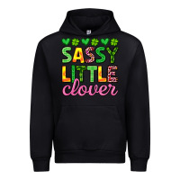 Black sassy little clover st patrick s day Urban Hoodie - Artiststas