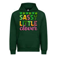 Forest Green sassy little clover st patrick s day Urban Hoodie - Artiststas