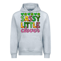 Heather Grey sassy little clover st patrick s day Urban Hoodie - Artiststas