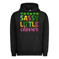 Pigment Black sassy little clover st patrick s day Urban Hoodie - Artiststas