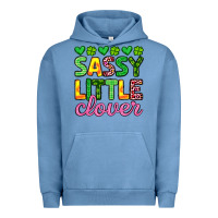 Pigment Pebble Blue sassy little clover st patrick s day Urban Hoodie - Artiststas