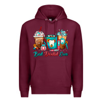 Burgundy Best Dentist Ever Dentist Coffee Cups Premium Hoodie - FaDigitalArtStudio