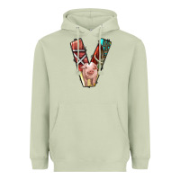 Matcha farm life alphabet lowercase letters v Heavyweight Hoodie - BundleAndBundleShop