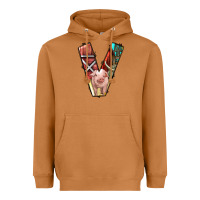 Meerkat farm life alphabet lowercase letters v Heavyweight Hoodie - BundleAndBundleShop