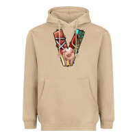 Mushroom farm life alphabet lowercase letters v Heavyweight Hoodie - BundleAndBundleShop