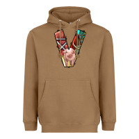 Toasted Coconut farm life alphabet lowercase letters v Heavyweight Hoodie - BundleAndBundleShop