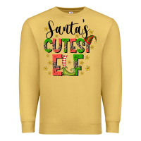 Antique Gold santas cutest elf Premium Sweatshirt - CowhideDigitalArt