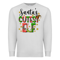 Dove Grey santas cutest elf Premium Sweatshirt - CowhideDigitalArt