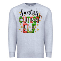 Heather Grey santas cutest elf Premium Sweatshirt - CowhideDigitalArt