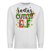 Oatmeal Heather santas cutest elf Premium Sweatshirt - CowhideDigitalArt