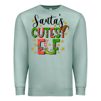 Seafoam santas cutest elf Premium Sweatshirt - CowhideDigitalArt