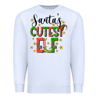 White santas cutest elf Premium Sweatshirt - CowhideDigitalArt