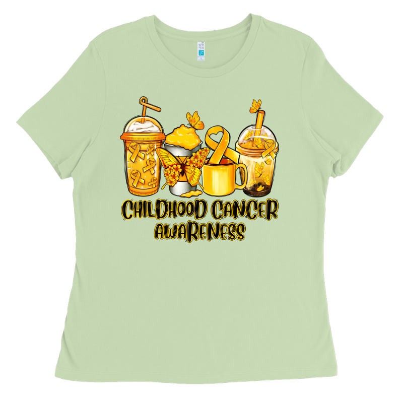Childhood Cancer Awareness Coffee Cups Ladies Tee by NancyCooperArtShop | Teevron