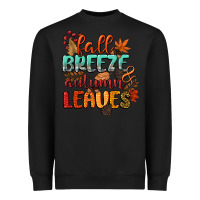 Black fall breeze and autumn leaves Heavyweight Sweatshirt - CowGirlArtShop