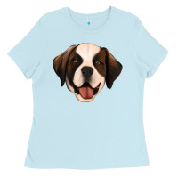 Baby Blue st bernard Ladies Tee - Jasminsmagicworld