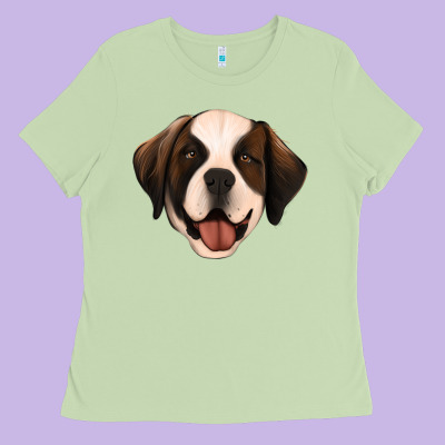 St Bernard Ladies Tee Designed By Jasminsmagicworld