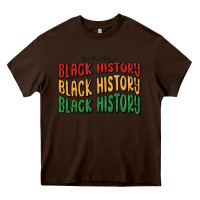 Chocolate Brown i am black history Heavy Core Tee - MaliasSmallBusiness