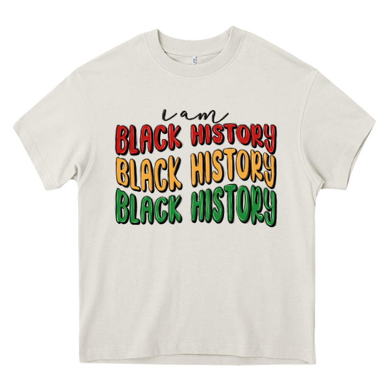 I Am Black History Heavy Core Tee by MaliasSmallBusiness | Teevron