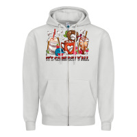 Dove Grey It's Game Day Y'all Baseball Coffee Cups Zipper Hoodie - FaDigitalArtStudio
