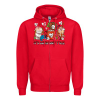 Red It's Game Day Y'all Baseball Coffee Cups Zipper Hoodie - FaDigitalArtStudio