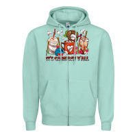 Seafoam It's Game Day Y'all Baseball Coffee Cups Zipper Hoodie - FaDigitalArtStudio