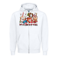 White It's Game Day Y'all Baseball Coffee Cups Zipper Hoodie - FaDigitalArtStudio