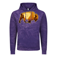 Cloud Purple Desert Landscape Bison Silhouette Vintage Hoodie - Bettercallsaul