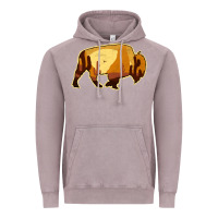 Vintage Zinc Desert Landscape Bison Silhouette Vintage Hoodie - Bettercallsaul