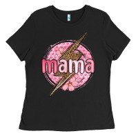 Black mama lightning bolt valentine s day Ladies Tee - MaliasSmallBusiness