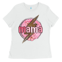 White mama lightning bolt valentine s day Ladies Tee - MaliasSmallBusiness