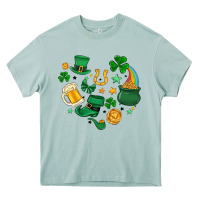 Arona st. patrick heart doodle Heavy Core Tee - MaliasSmallBusiness
