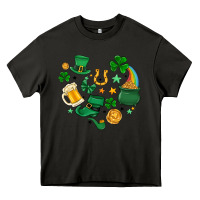 Asphalt st. patrick heart doodle Heavy Core Tee - MaliasSmallBusiness