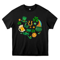 Black st. patrick heart doodle Heavy Core Tee - MaliasSmallBusiness