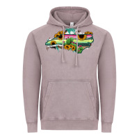 Vintage Zinc North Carolina Map Sunflower Cactus Serape Vintage Hoodie - RanaPortraitStore
