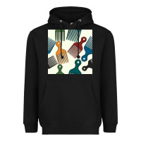 Black afro combs seamless patterns Heavyweight Hoodie - BundleAndBundleShop