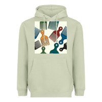 Matcha afro combs seamless patterns Heavyweight Hoodie - BundleAndBundleShop