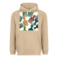 Mushroom afro combs seamless patterns Heavyweight Hoodie - BundleAndBundleShop