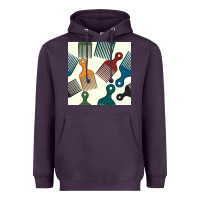 Plum afro combs seamless patterns Heavyweight Hoodie - BundleAndBundleShop