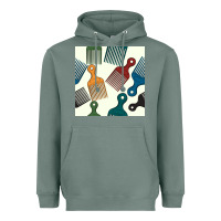 Sage afro combs seamless patterns Heavyweight Hoodie - BundleAndBundleShop