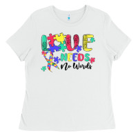 White love needs no words autism Ladies Tee - MaliasSmallBusiness