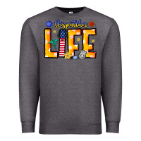 Charcoal Heather name tribute to first responder dispatchers Premium Sweatshirt - CowhideDigitalArt